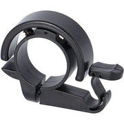 XLC fietsbel Ring Dd-R01 in ringvorm met helder geluid, bevestiging op fiets stuur, zwart kunststof met metalen bel.