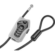 Zwart Abus Combiloop 205 kabelslot van 200 cm lang en 5 mm dik, flexibel en stevig voor het beveiligen van fietsen of apparatuur.