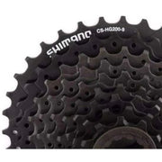 Shimano Acera CS-HG200 9-speed cassette met metalen tanden en interne schijven voor fiets.
