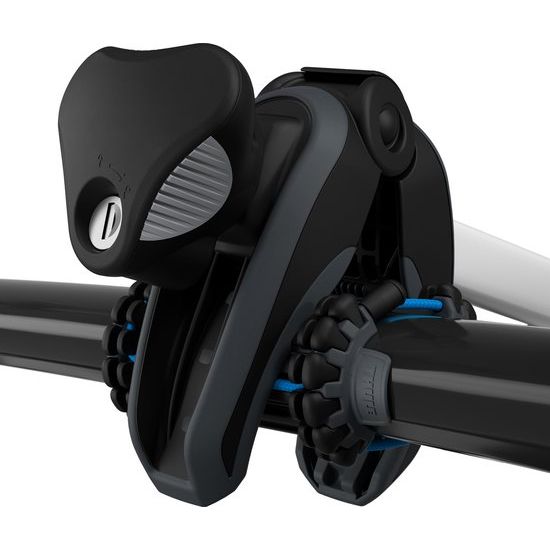 Thule Carbon Frameadapter met thermoplastische rubberen voering voor fietsendrager onderdelen, stevig en beschermend.