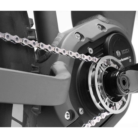 Donkere zilveren KMC E1 EPT 1/2" X 3/32" ketting met 130 schakels voor single speed fietsen