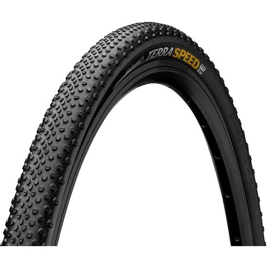 Continental Terra Speed Protection gravelband met vouwrand, zwart rubber, geschikt voor off-road fietsen, zichtbaar op de afbeelding