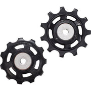 Shimano Deore XT RD-M8000 11-speed derailleurwielset, zwart met metalen onderdelen, voor mountainbike of racefiets.