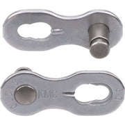 Donkere zilveren KMC E1 EPT 1/2" x 3/32" ketting met 130 schakels voor single speed fietsen