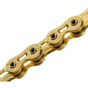 KMC K1SL 1/8 ketting TI-N Gold voor single speed fietsen, 100 schakels, glanzende goudkleurige fietsketting