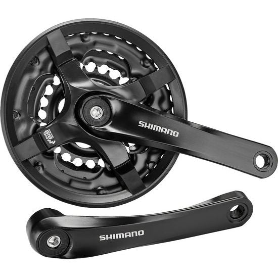 Shimano Tourney TY501 stadsfiets crankstel 42x34x24T, 175 mm, zwarte vierkante as voor fietsonderdelen