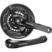 Shimano Tourney TY501 stadsfiets crankstel 42x34x24T, 175 mm, zwarte vierkante as voor fietsonderdelen