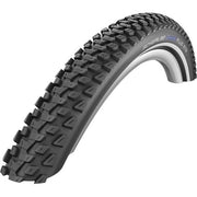 Schwalbe Marathon Plus Smartguard 26x2.10" stadsfietsband met reflectie, geschikt voor MTB en stadsfietsen, getoond in de afbeelding.