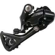 Shimano Acera RD-M3020-8 7/8-speed achterderailleur voor fiets, dubbele servo, zwart met metalen onderdelen