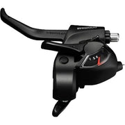 Shimano Tourney ST-TX800 3-peed shifters met remhendel, zwart, geschikt voor fiets met 2 vingers bediening en 3 versnellingen