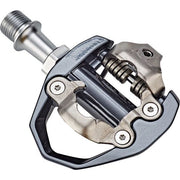 Shimano PD-ES600 MTB pedalen met enkelzijdige SPD-afdichting en antislip oppervlak, geschikt voor mountainbiken.