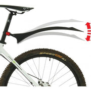 Polisport Cross Country Evo zwart achterspatbord voor mountainbikes, beschermt tegen modder en water tijdens ritten.
