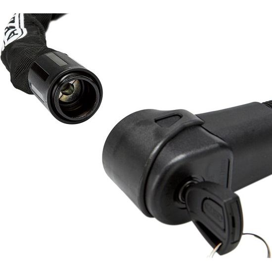 Zwart Abus Citychain 1010 kettingslot van 170 cm met 9 mm dikke ketting, geschikt voor veilig fietsen.