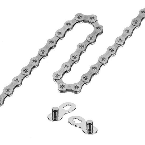 Shimano 11-speed fietsketting CN-E8000 voor e-bike met quick link, geschikt voor elektrische fietsen, zwart metalen ketting