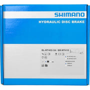 Shimano MT402-3 / MT410 hydraulische schijfremset voor MTB, zwart, inclusief remblokken en beugel, zichtbaar in de afbeelding
