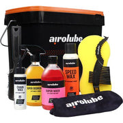 Airolube Bike Essentials Wax onderhoudsset in 8-liter emmer met plantaardige schoonmaakproducten voor fietsen