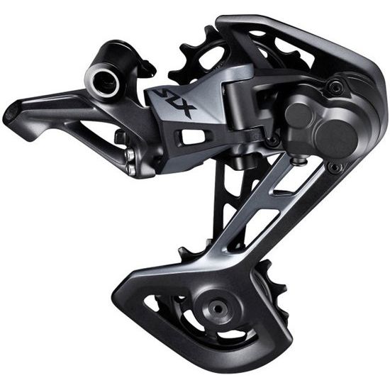 Shimano Slx M7100 SGS 12-speed achterderailleur in zwart, direct mount voor snelle schakeling en duurzaamheid.