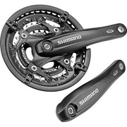 Shimano FC-T521 trekking crankstel, 10-speed, 44-32-24T, zwart, 175 mm, geschikt voor fietstrainers