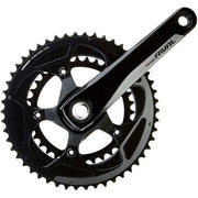 Sram Rival22 Gxp racefiets crankstel in aluminium, 34/50 tandwielen, zichtbaar op de afbeelding.