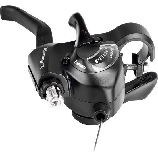 Shimano Tourney ST-TX800 8 Gang Schalthebel Rechts Mit Integriertem Bremshebel, 2-Finger-Hebel