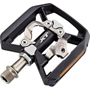 Shimano Deore XT T8000 pedalen, 1-zijdig SPD en platform, zwart, voor mountainbiken en fietsen