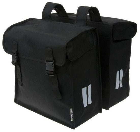 Basil Mara XXL 47 Liter Doppelfahrradtasche Schwarz Wasserabweisend Reflektierend