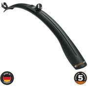 Zwart SKS Beavertail XL achterspatbord voor 26/28 inch fietsen, gemaakt van PVC, met brede bescherming tegen spetters