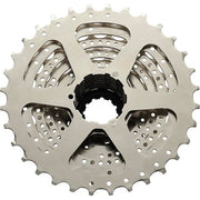 Shimano Acera CS-HG41 8-speed cassette met metalen tanden en zwart ontwerp, geschikt voor mountainbikes en racefietsen