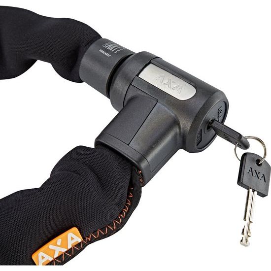 AXA Procarat+ kettingslot 105 cm met neopreen hoes, stevig slot met Ø10,5 mm ketting, geschikt voor fietsbeveiliging.