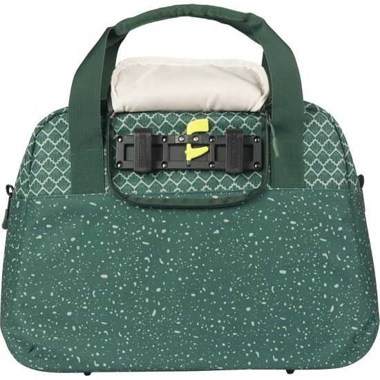 Basil Flair 18 liter fietsschoudertas Hook-On met reflectie, zachte zwarte fietsaccessoire voor enkel gebruik