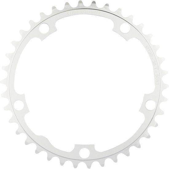 Sterklight kettingblad voor Shimano/Sram/FSA 10-speed, 38T, zilver, Dural, 130 mm steek, geschikt voor racefietsen
