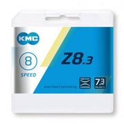 KMC Z8 8-speed ketting 3/32" met missing link en 114 schakels voor fiets, zwart en metalen schakels