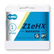 KMC ketting Z1EHX voor single speed fietsen, 128 schakels, donker zilver met EPT coating, 1/2" x 3/32" formaat