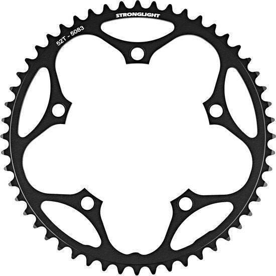 Sterklight 10-speed kettingblad Shimano/Sram/Fsa type S Dural 50T zwart, geschikt voor 130mm steek, hoogwaardige fietscomponent.