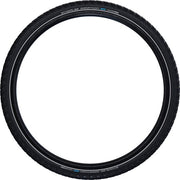Schwalbe Marathon 365 Green-Guard stadsfiets buitenband met reflecterend profiel en groene rand, geschikt voor stadsfietsen.