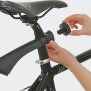 Zwart Polisport achterspatbord voor cross country mountainbikes, geschikt voor 26-29 inch wielen en zadelpenbevestiging