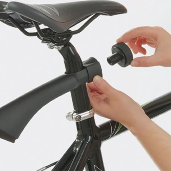 Zwart Polisport achterspatbord voor cross country mountainbikes, geschikt voor 26-29 inch wielen en zadelpenbevestiging