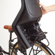 Polisport Bubbly Maxi+ Mik Hd achterzitje voor fiets, zwart/donkergrijs, comfortabel fietszitje voor kinderen.
