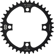 Zwart KMC kettingblad 38T voor single speed 1/8 met BCD 104 mm en 1/2" x 1/8" aluminium AL 7075 T6