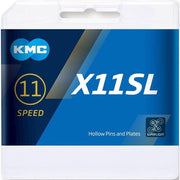 KMC X11Sl TI-N 11-speed ketting met 118 schakels, goudkleurig, geschikt voor fiets met 11 versnellingen, gedetailleerde close-up