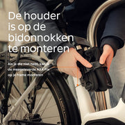 Zwart Axa vouwslot 8-130, 130 cm lang met Ø8 mm ketting voor fietsbeveiliging, gefotografeerd op een witte achtergrond.
