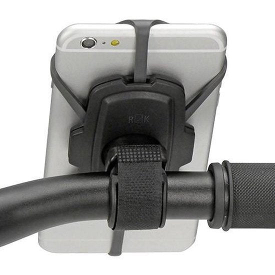 Fiets telefoonhouder van KLICKfix, stevig en eenvoudig te bevestigen, geschikt voor het vasthouden van smartphones tijdens het fietsen.