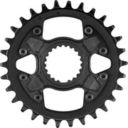 Shimano Deore XT 12-speed kettingblad met 4-arm ontwerp voor FC-M8100, FC-M8120 en FC-M8130 fietsen, zichtbaar in afbeelding