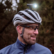 Sigma Koplamp Helmlamp Buster USB met verstelbare band en heldere LED-verlichting voor fietsen en outdoor activiteiten