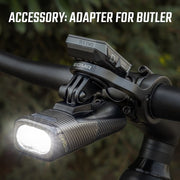 Sigma koplamp Buster USB met verstelbare band en heldere LED-verlichting voor fietsen in donker en slecht weer.