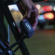 Zwart Abus Bordo 6000C/90 vouwslot van 90 cm, stevig en flexibel fietsslot met geïntegreerde LED-verlichting.