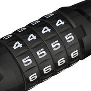 Abus Tresor 6512C/180 cijferslot met spiraal kabel, zwart, 180 x 12 mm, fietsslot met snap cage in een close-up afbeelding