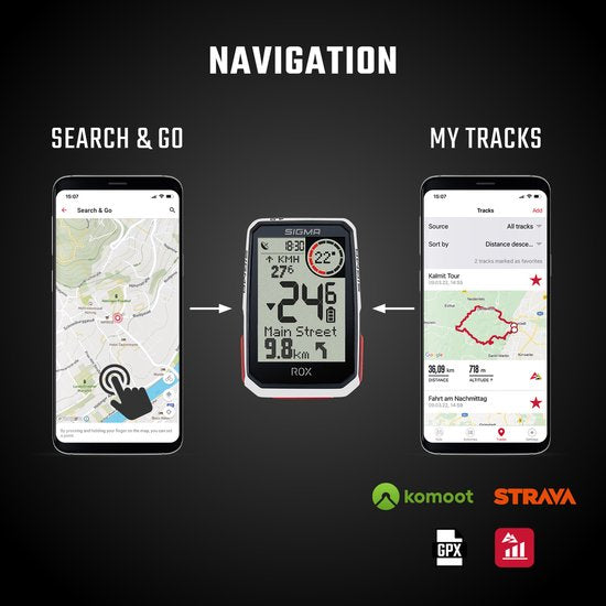 Sigma Gps Fietscomputer Rox 4.0 Gps Hr + Cadans Set