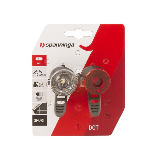 Ensemble d'éclairage à batterie Spanninga Dot 
