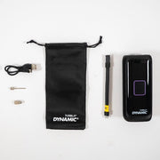Elektrische fietspomp van Dynamic met digitale drukmeter, geschikt voor banden tot 10 bar, compacte en gebruiksvriendelijke pomp.